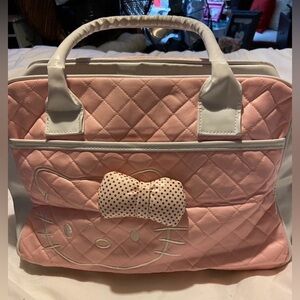 Hello Kitty Pink Quilted Bow weekender Bag